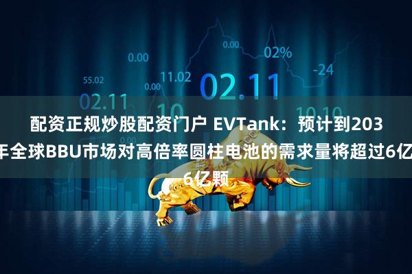 配资正规炒股配资门户 EVTank：预计到2030年全球BBU市场对高倍率圆柱电池的需求量将超过6亿颗