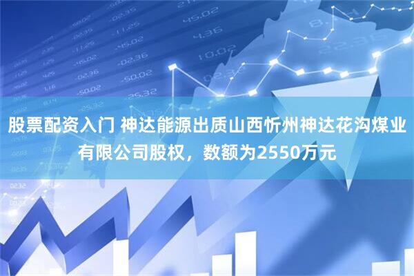 股票配资入门 神达能源出质山西忻州神达花沟煤业有限公司股权，数额为2550万元